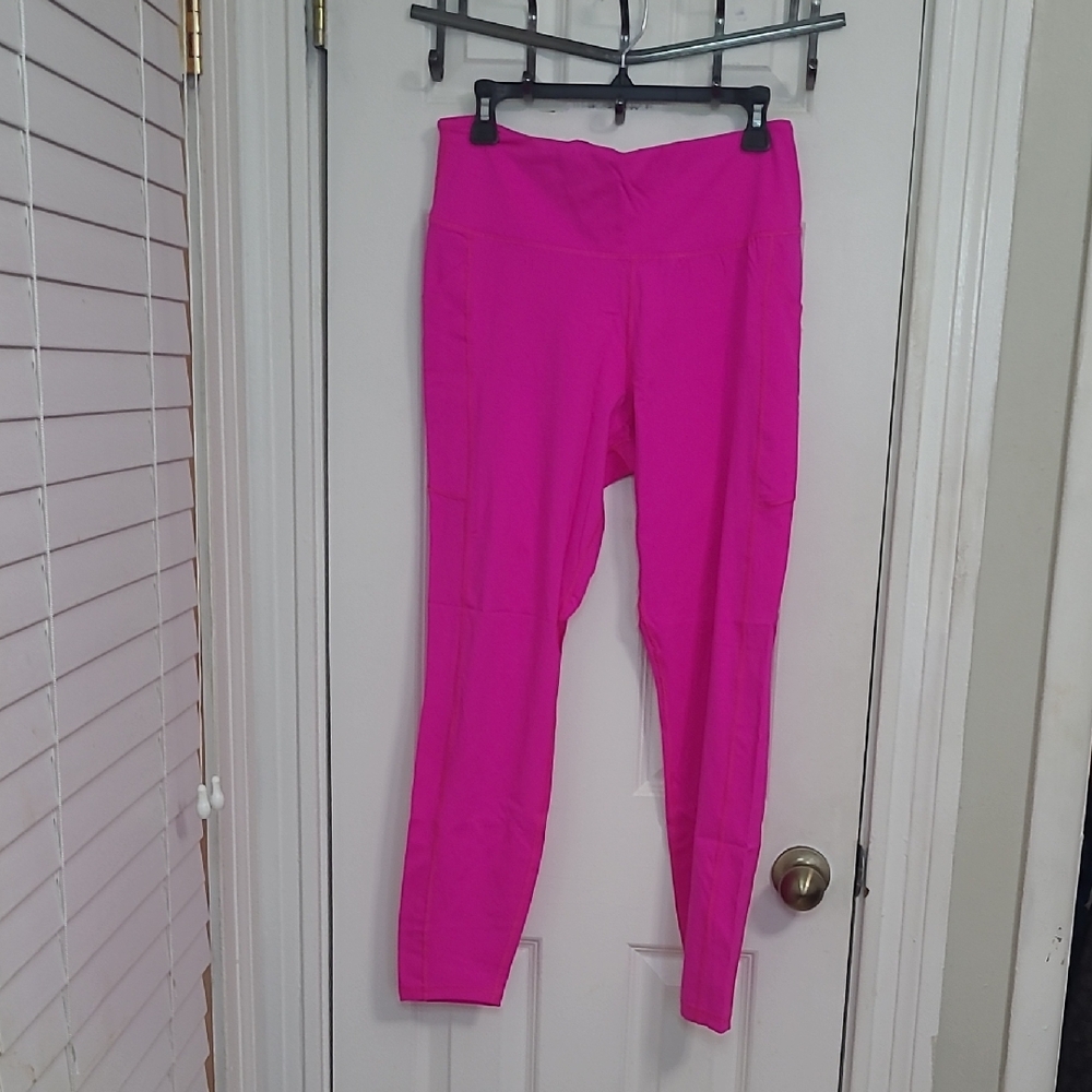 Body Up By Bare Necessities Bright Pink High-Waist Leggings